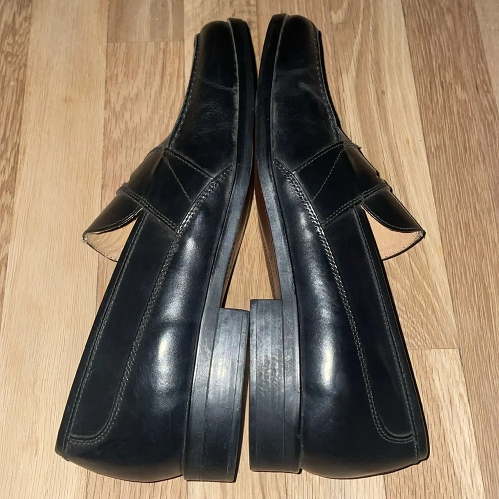 Bass‎ Flex Merger Black Leather Penny Loafers.  Size 9.